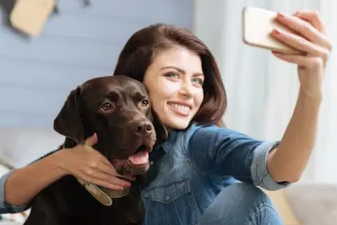 selfie con perro